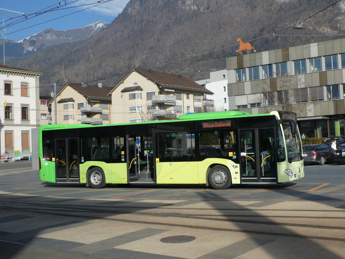 (232'475) - TPC Aigle - Nr. 455/VS 344'199 - Mercedes (ex Ledermair, A-Schwaz) am 29. Januar 2022 beim Bahnhof Aigle