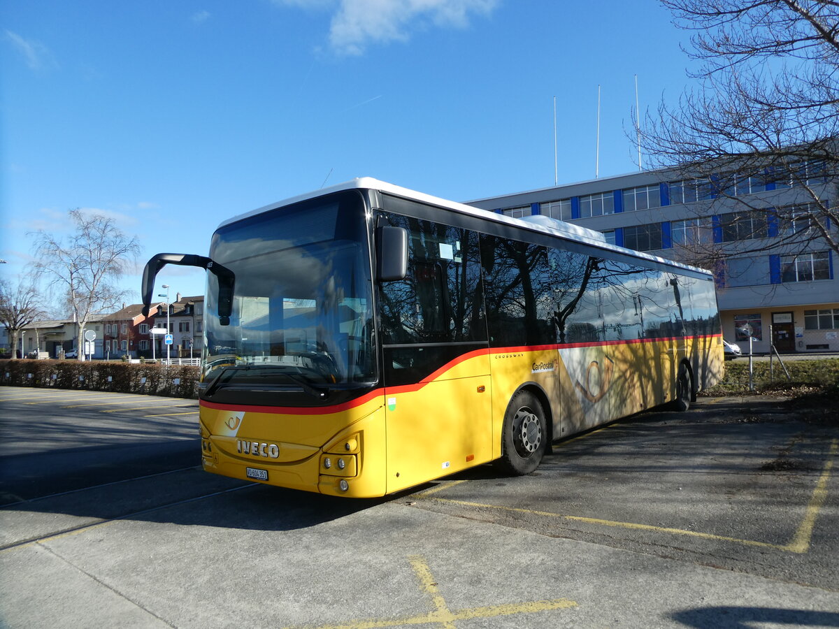 (232'528) - CarPostal Ouest - VD 604'351 - Iveco am 30. Januar 2022 in Yverdon, Garage