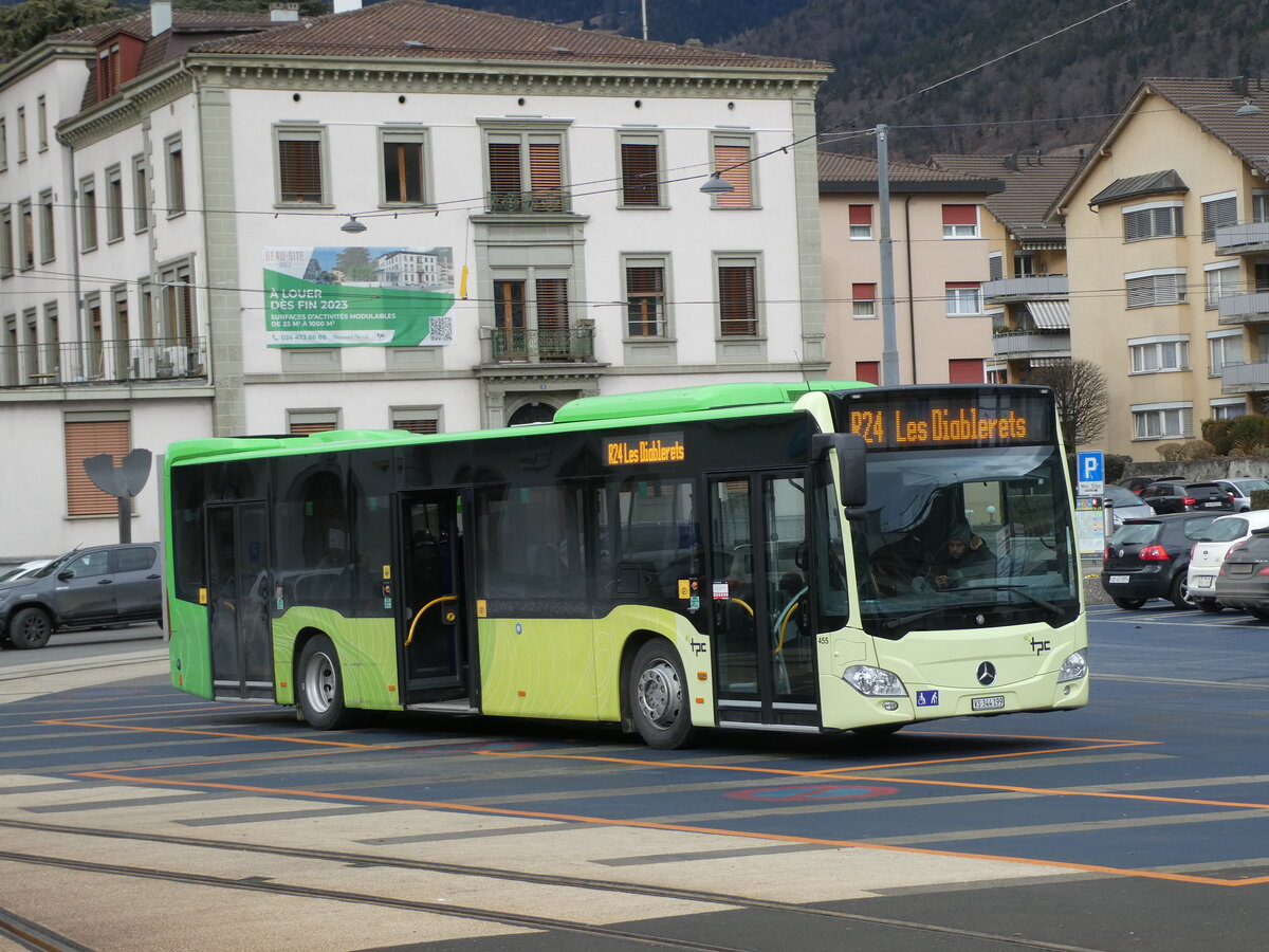 (232'607) - TPC Aigle - Nr. 455/VS 344'199 - Mercedes (ex Ledermair, A-Schwaz) am 31. Januar 2022 beim Bahnhof Aigle