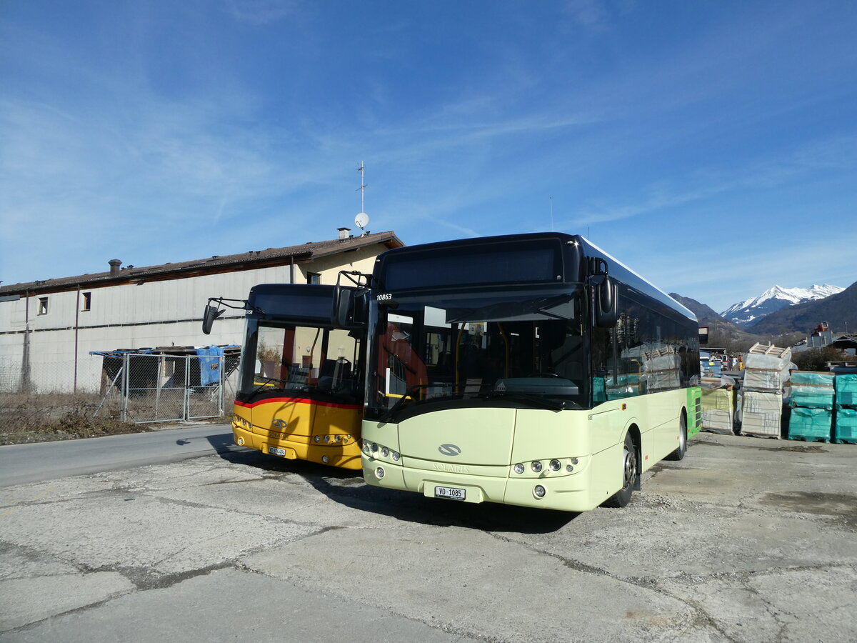 (232'783) - TPC Aigle - Nr. 688/VD 1085 - Solaris (ex Nr. CP07) am 12. Februar 2022 in Collombey, Garage