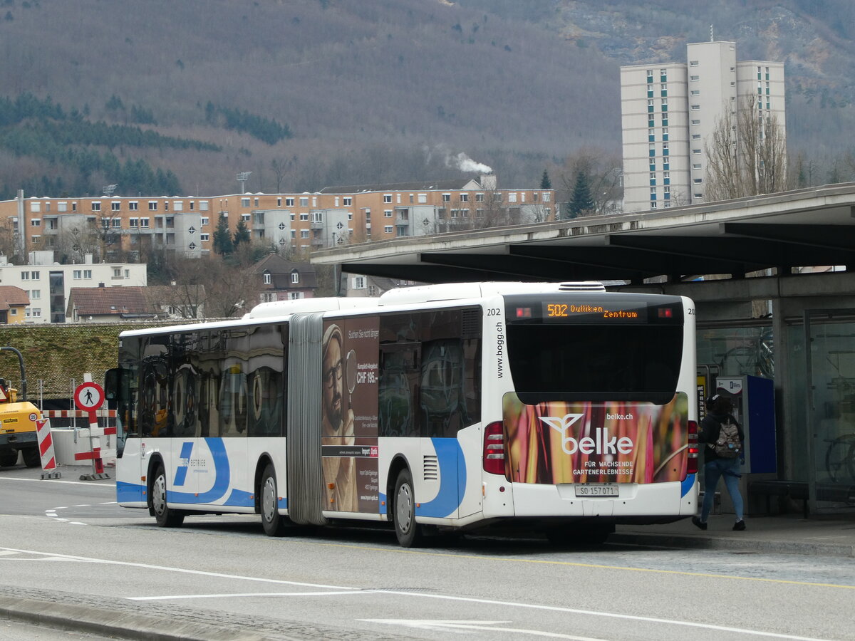 (232'934) - BOGG Wangen b.=. - Nr. 202/SO 157'071 - Mercedes am 14. Februar 2022 beim Bahnhof Olten