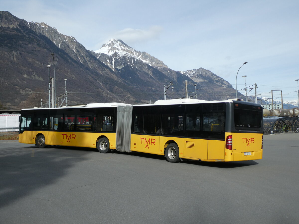 (233'037) - TMR Martigny - Nr. 144/VS 328'801 - Mercedes am 20. Februar 2022 beim Bahnhof Martigny