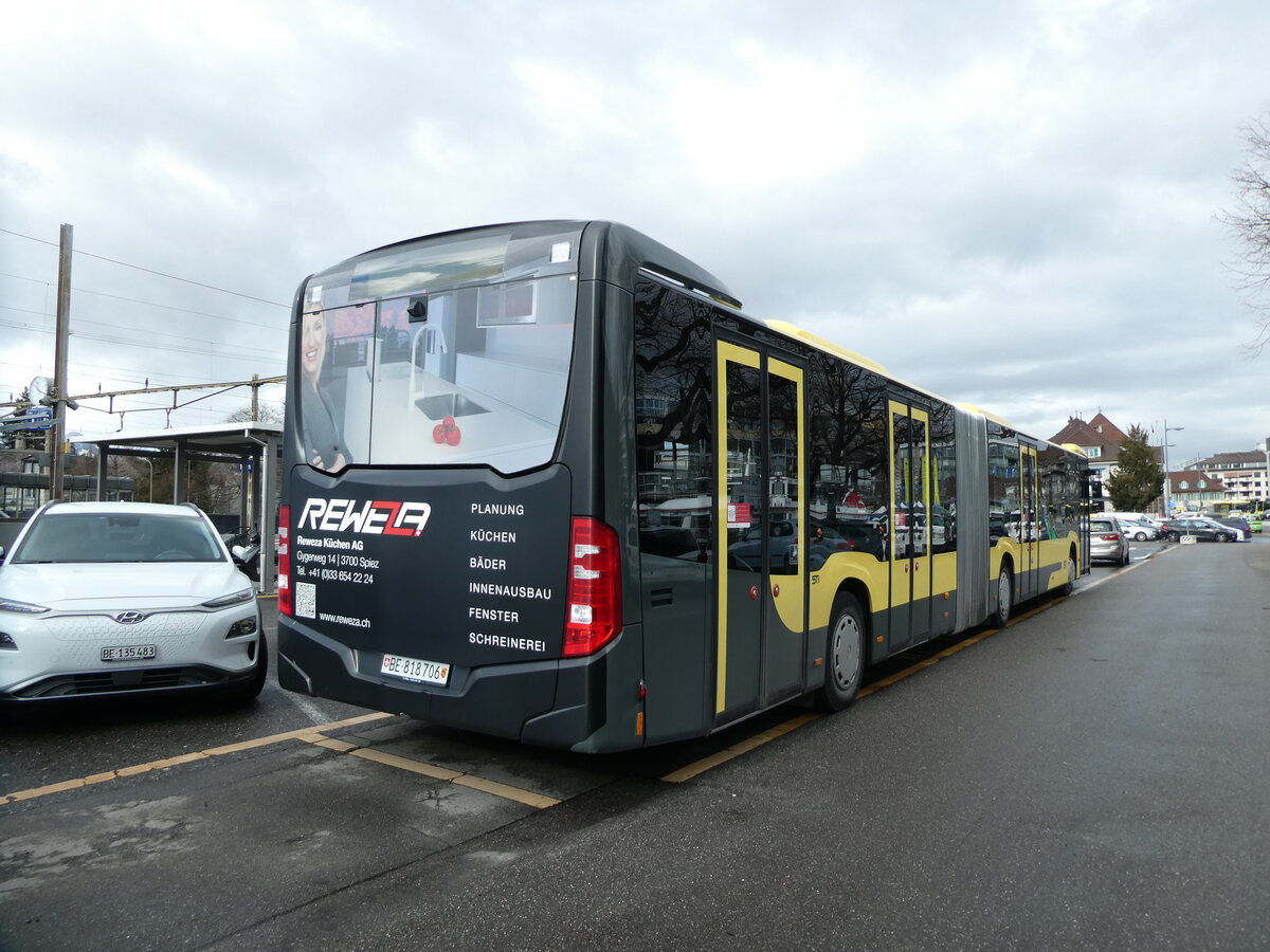 (233'080) - STI Thun - Nr. 706/BE 818'706 - Mercedes am 22. Februar 2022 in Thun, CarTerminal