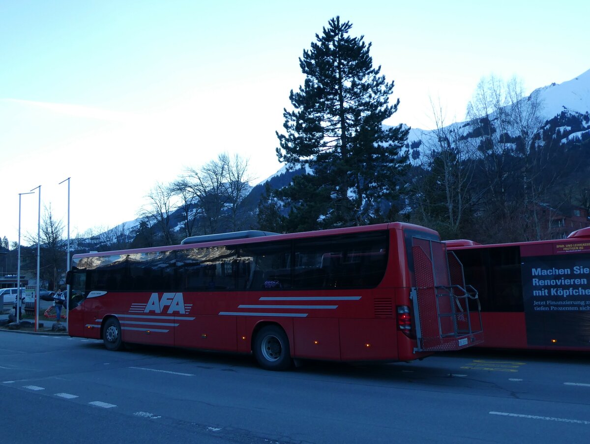 (233'114) - AFA Adelboden - Nr. 24/BE 26'701 - Setra am 23. Februar 2022 beim Bahnhof Frutigen