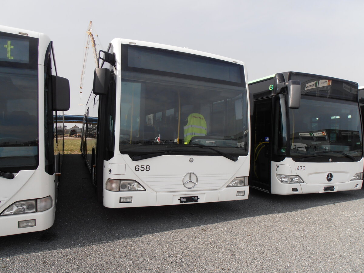 (233'876) - Intertours, Domdidier - Nr. 658 - Mercedes (ex Nr. 206; ex VZO Grningen Nr. 51) am 13. Mrz 2022 in Domdidier, Garage