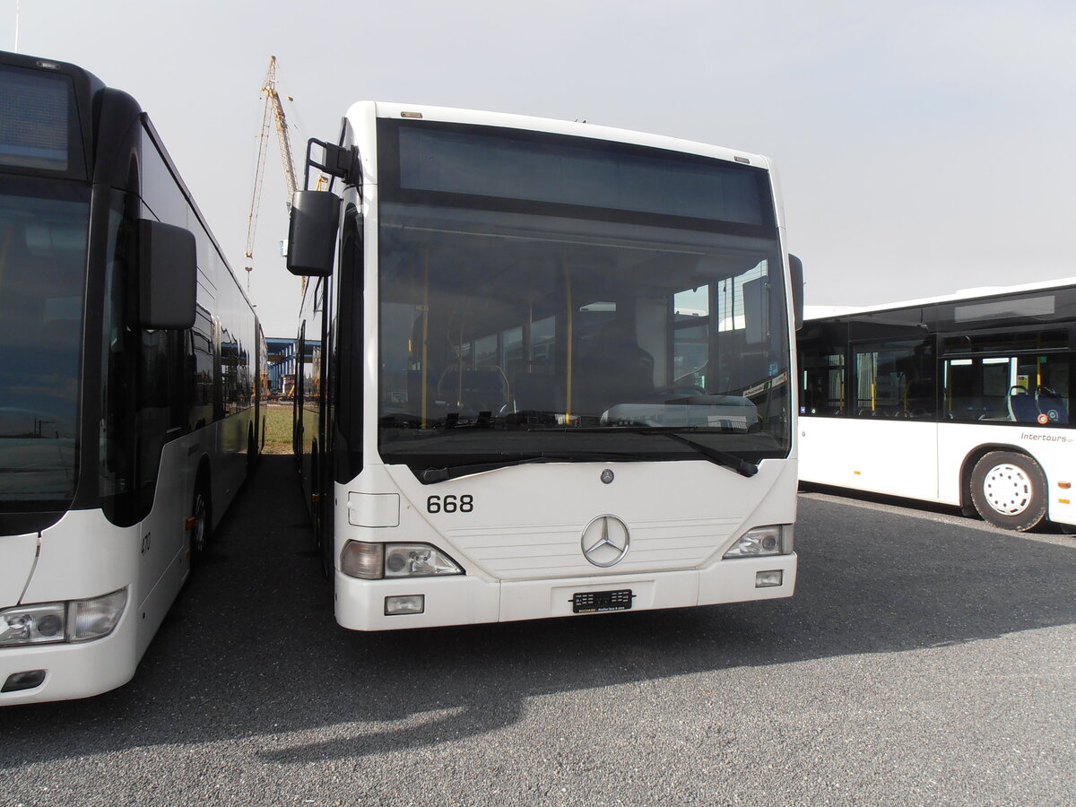 (233'878) - Intertours, Domdidier - Nr. 668 - Mercedes (ex Nr. 203; ex VZO Grningen Nr. 53) am 13. Mrz 2022 in Domdidier, Garage