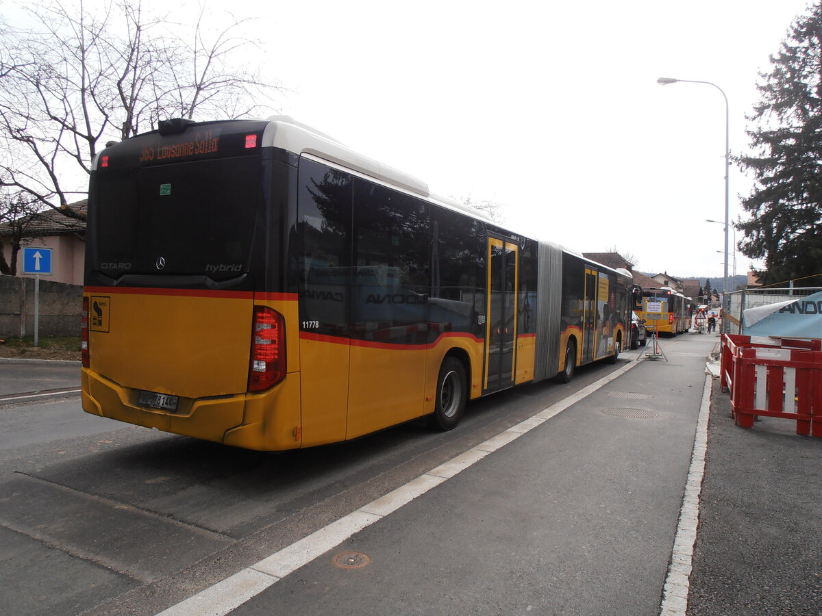 (233'914) - CarPostal Ouest - VD 578'144 - Mercedes am 13. Mrz 2022 in Mzires, Station