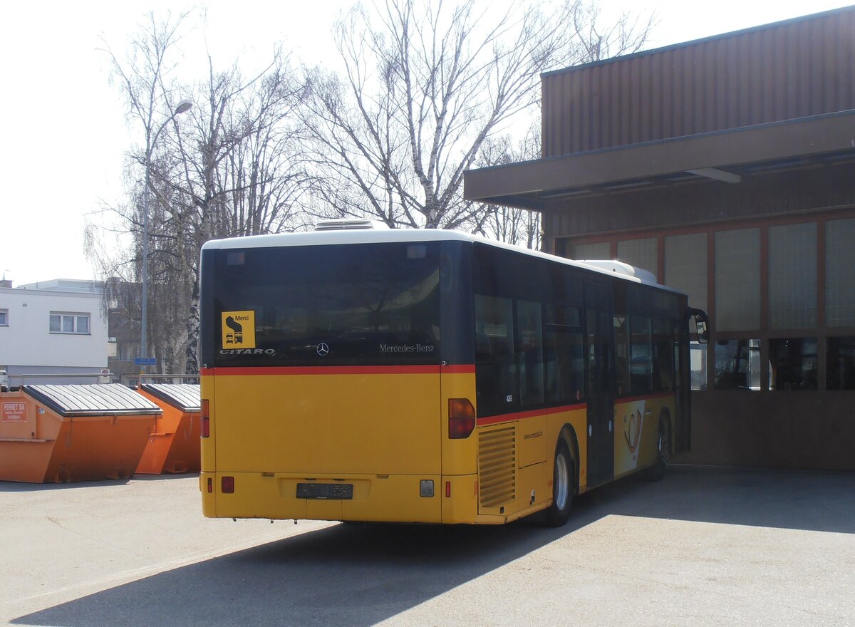 (234'035) - CarPostal Ouest - (VD 570'803) - Mercedes (ex SAPJV, L'Isle Nr. 51) am 20. Mrz 2022 in Yverdon, Garage