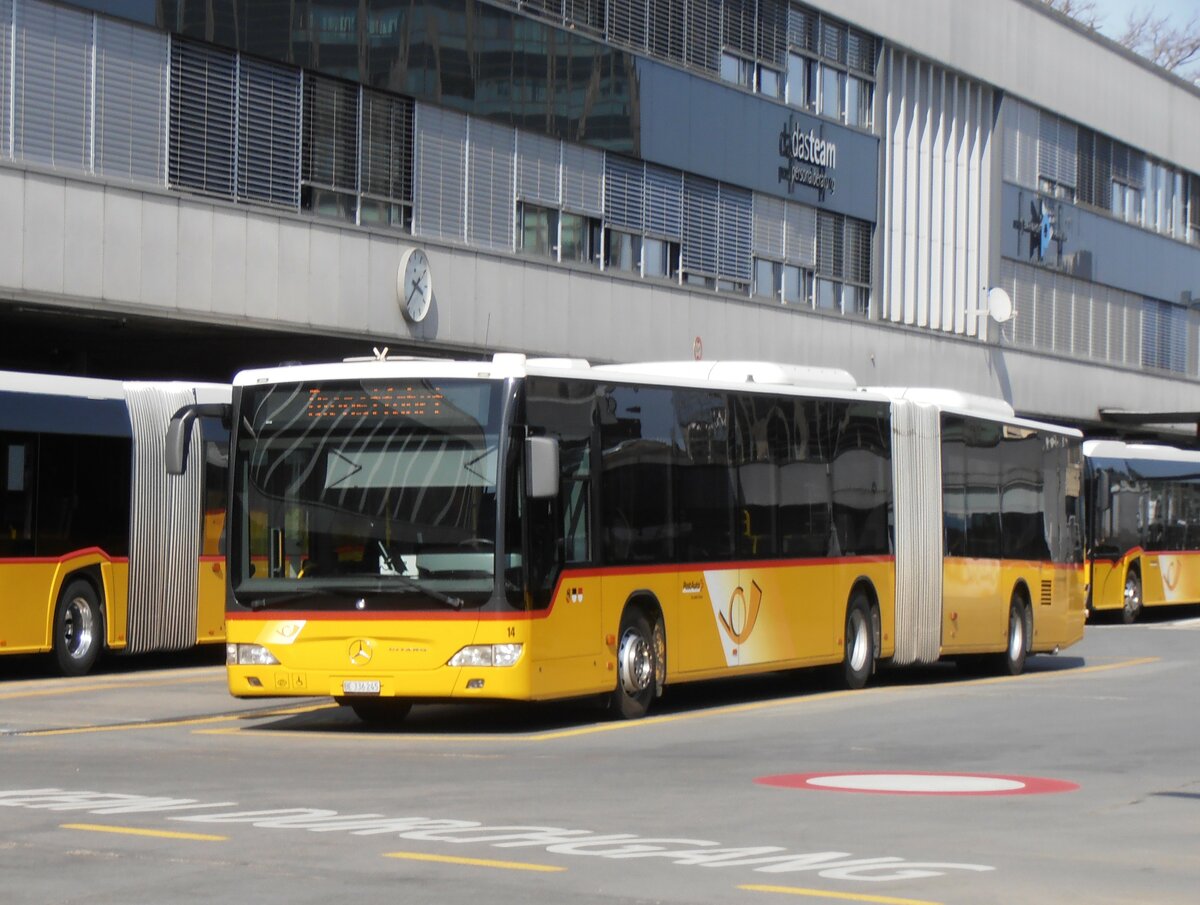 (234'118) - Steiner, Ortschwaben - Nr. 14/BE 336'245 - Mercedes am 28. Mrz 2022 in Bern, Postautostation