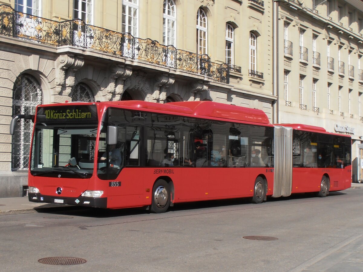 (234'145) - Bernmobil, Bern - Nr. 855/BE 671'855 - Mercedes am 28. Mrz 2022 in Bern, Bundesplatz