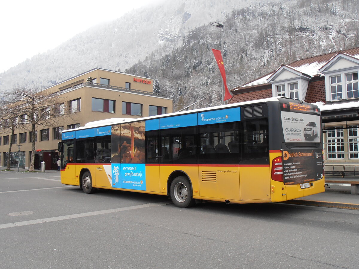 (234'199) - PostAuto Bern - BE 610'539 - Mercedes (ex BE 700'281; ex Schmocker, Stechelberg Nr. 2) am 3. April 2022 beim Bahnhof Interlaken Ost