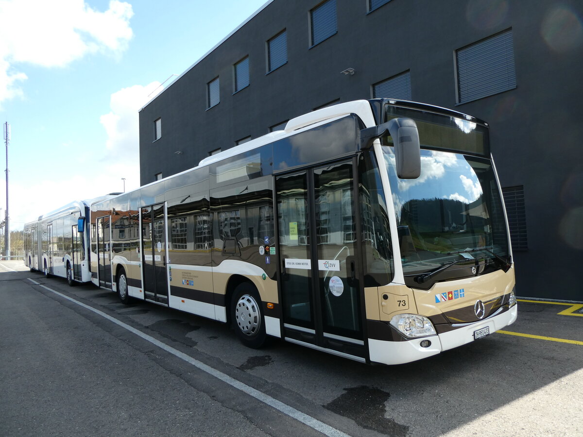 (234'303) - AZZK Zollikon - Nr. 73/ZH 951'473 - Mercedes am 10. April 2022 in Winterthur, EvoBus