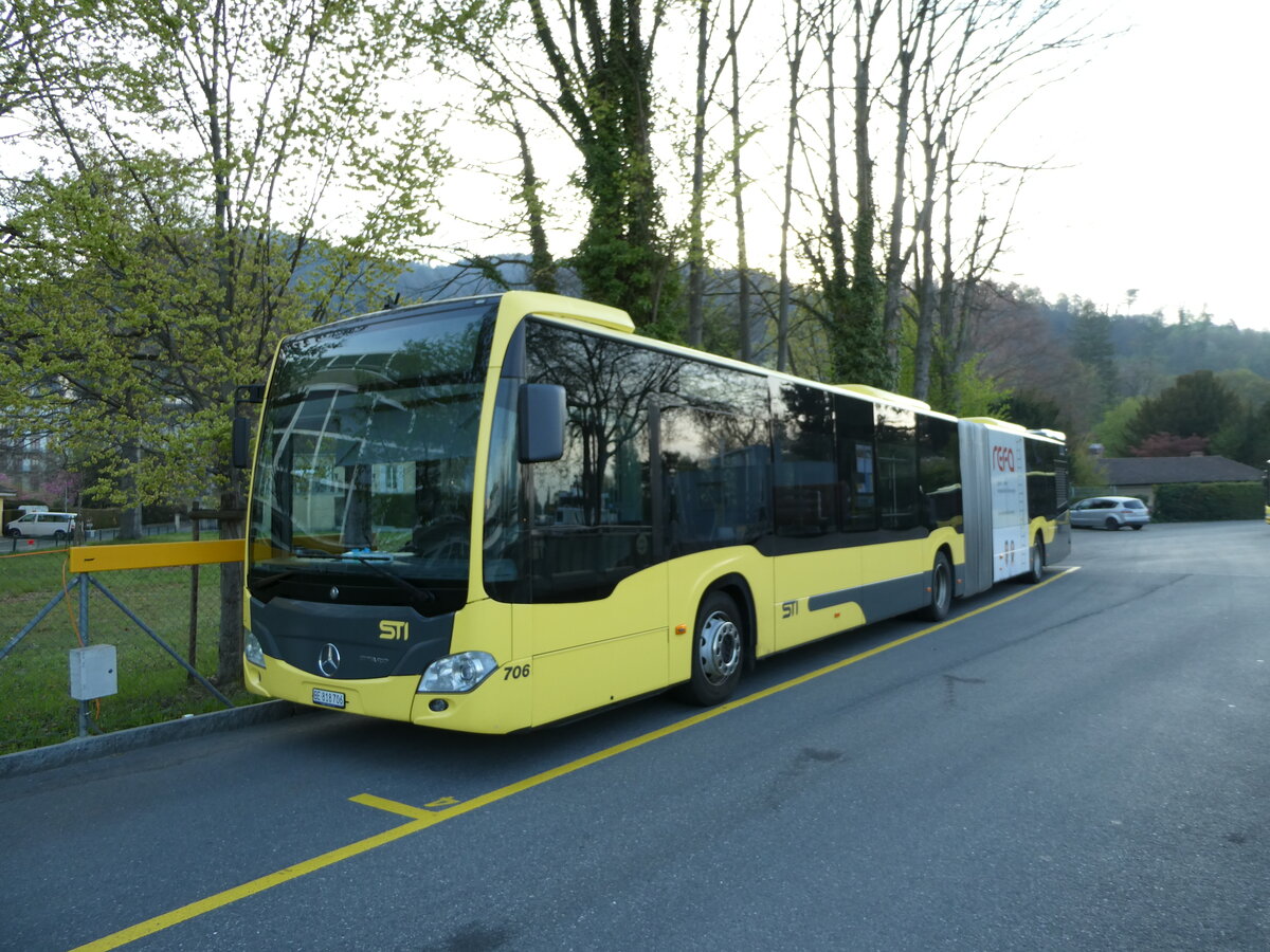 (234'626) - STI Thun - Nr. 706/BE 818'706 - Mercedes am 16. April 2022 bei der Schifflndte Thun