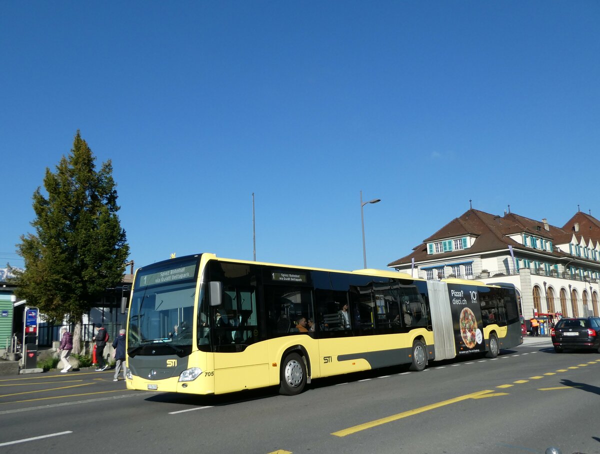 (234'659) - STI Thun - Nr. 705/BE 754'705 - Mercedes am 17. April 2022 beim Bahnhof Thun