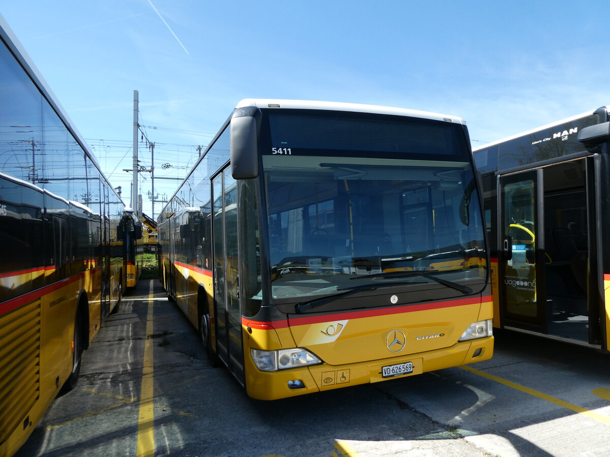 (234'733) - CarPostal Ouest - VD 626'569 - Mercedes (ex Nr. 71; ex Stucki, Porrentruy Nr. 10) am 18. April 2022 in Yverdon, Garage