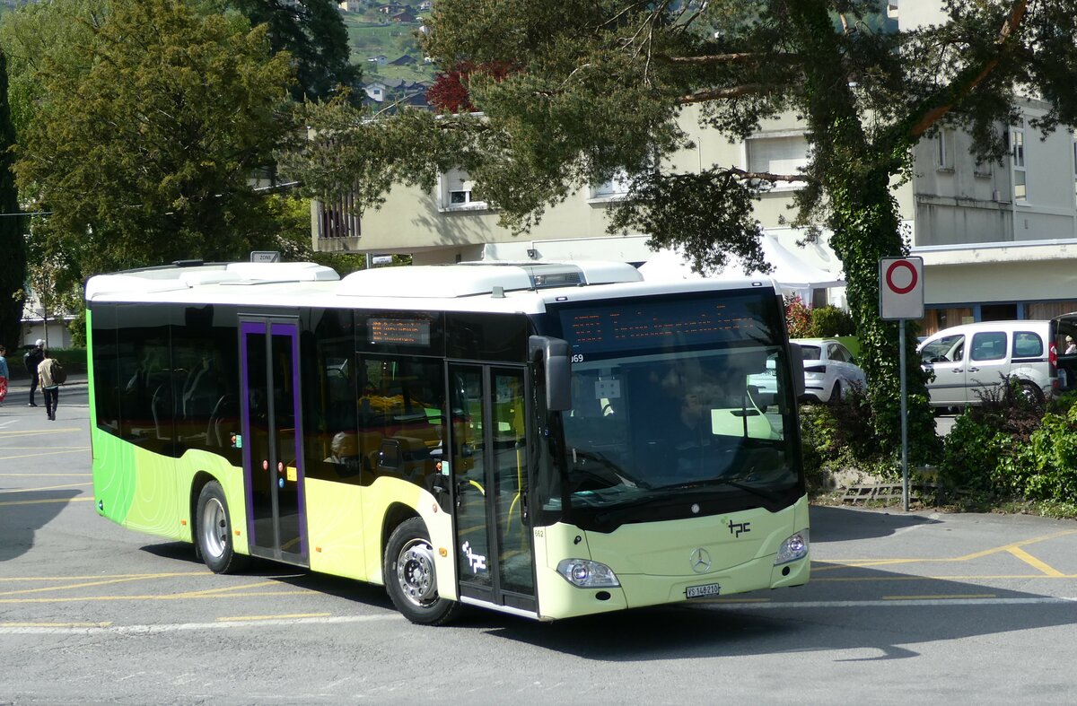 (234'911) - TPC Aigle - Nr. 662/VS 148'210 - Mercedes (ex Nr. CP27) am 30. April 2022 beim Bahnhof Monthey CFF