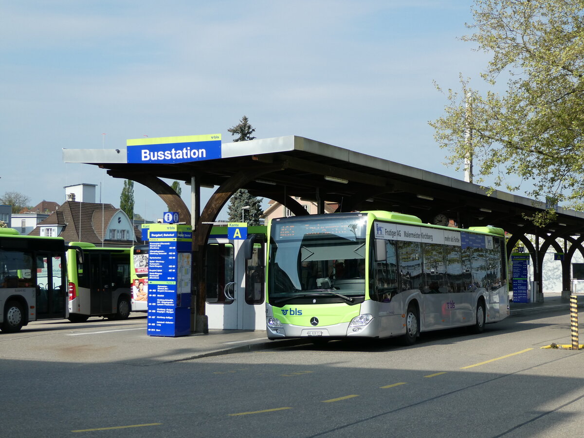 (235'100) - Busland, Burgdorf - Nr. 117/BE 828'117 - Mercedes am 4. Mai 2022 beim Bahnhof Burgdorf