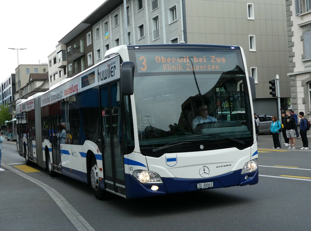 (235'192) - ZVB Zug - Nr. 63/ZG 88'063 - Mercedes am 4. Mai 2022 in Zug, Metalli