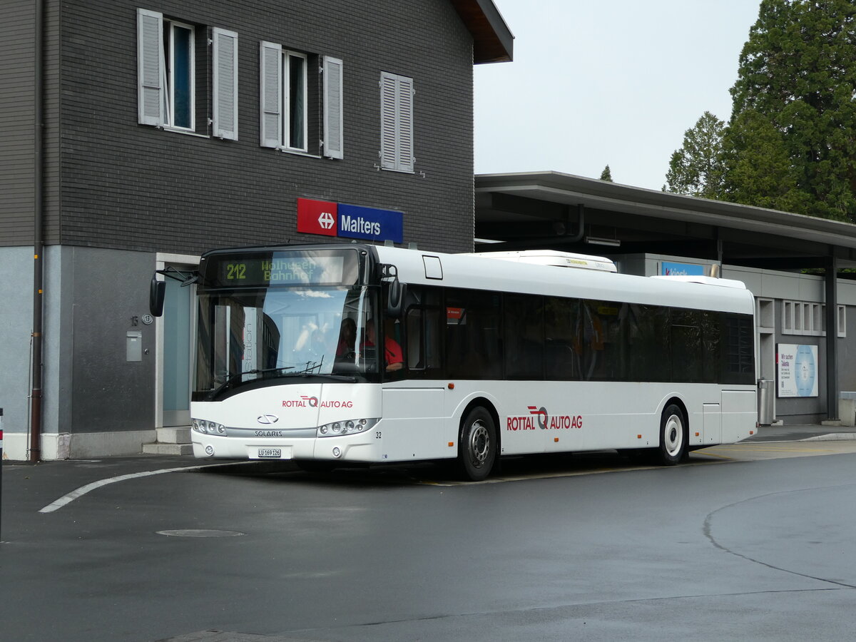 (235'241) - ARAG Ruswil - Nr. 32/LU 169'126 - Solaris am 4. Mai 2022 beim Bahnhof Malters