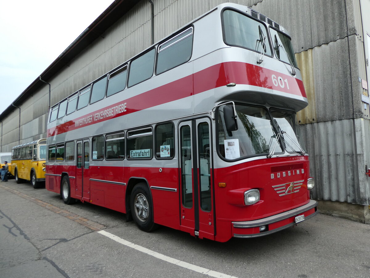 (235'299) - WV Winterthur - Nr. 601/ZH 203'738 - Bssing (ex Nr. 201; ex Amt fr Luftverkehr, Zrich Nr. 47; ex Swissair, Zrich Nr. 23) am 7. Mai 2022 in Attikon, Wegmller