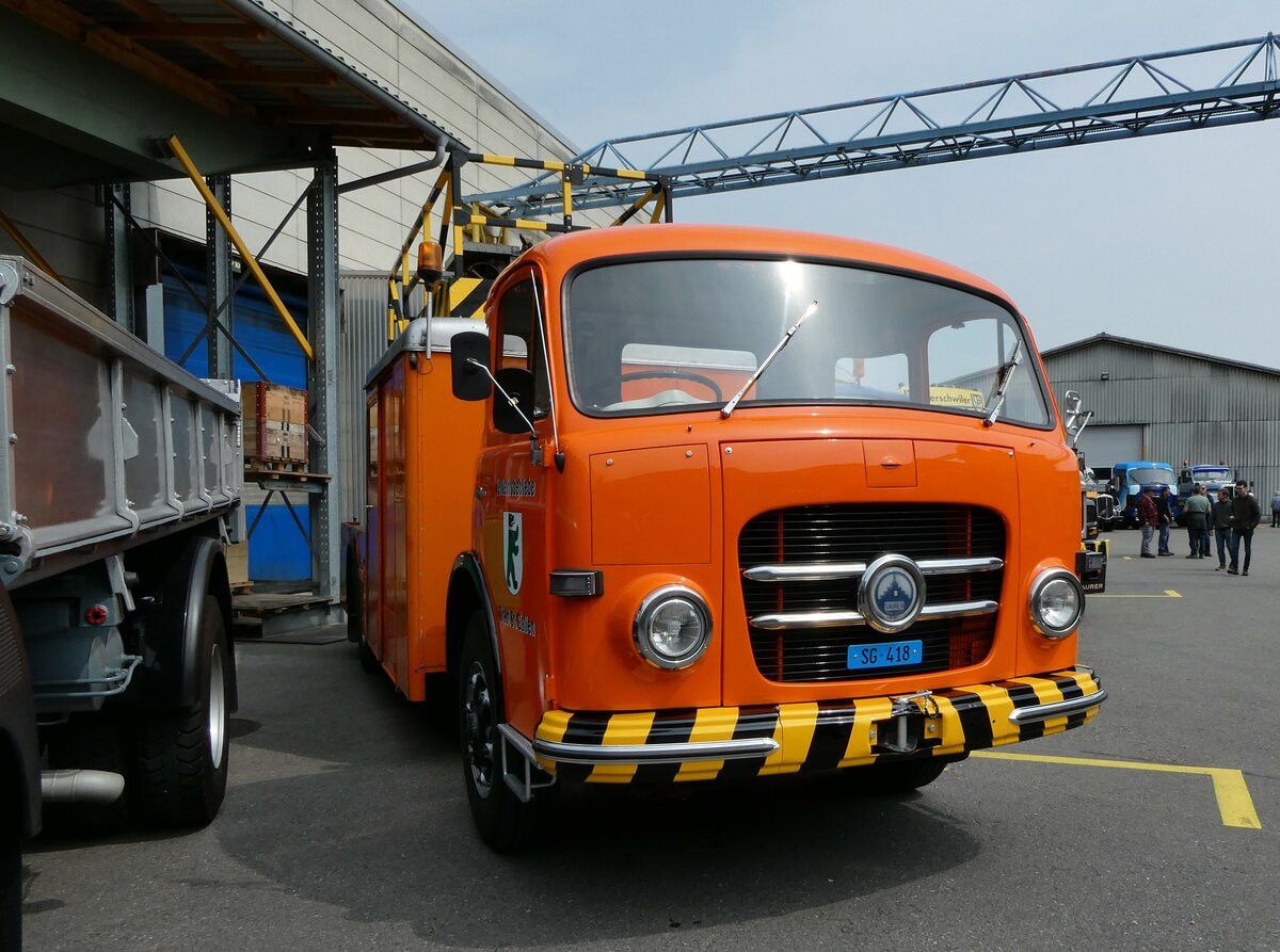 (235'354) - VBSG St. Gallen - SG 418 - Saurer am 7. Mai 2022 in Attikon, Wegmller