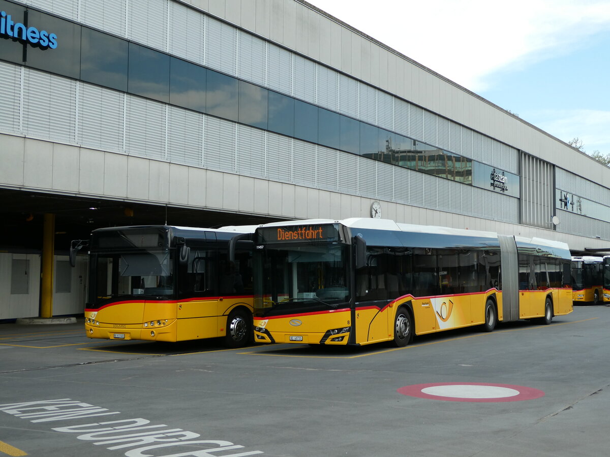 (235'725) - Steiner, Ortschwaben - Nr. 8/BE 48'735 - Solaris am 15. Mai 2022 in Bern, Postautostation