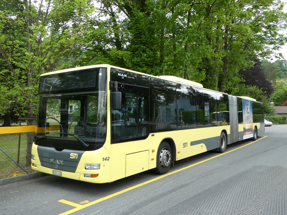 (235'737) - STI Thun - Nr., 142/BE 801'142 - MAN am 16. Mai 2022 bei der Schifflndte Thun