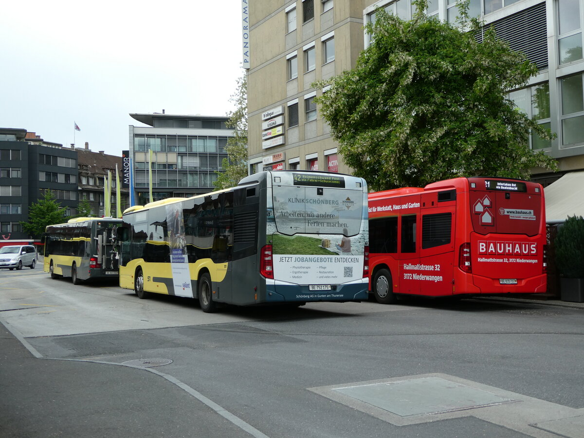 (235'740) - STI Thun - Nr. 175/BE 752'175 - Mercedes am 16. Mai 2022 beim Bahnhof Thun