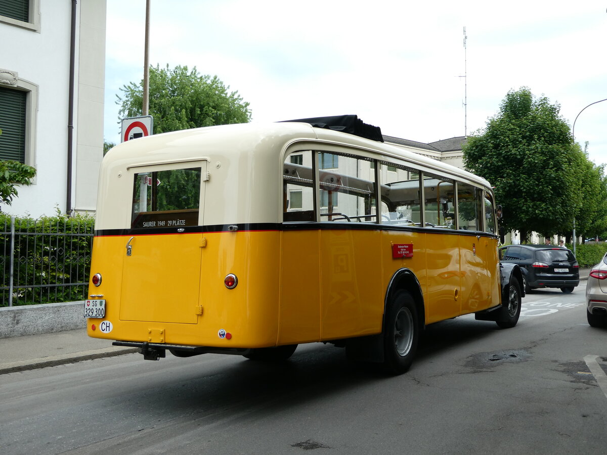 (236'082) - Baumgartner, Horn - SG 329'300 - Saurer/Tscher (ex Bucheli, Kriens Nr. 10; ex Grni, Udligenswil) am 21. Mai 2022 in Arbon, Arbon Classics