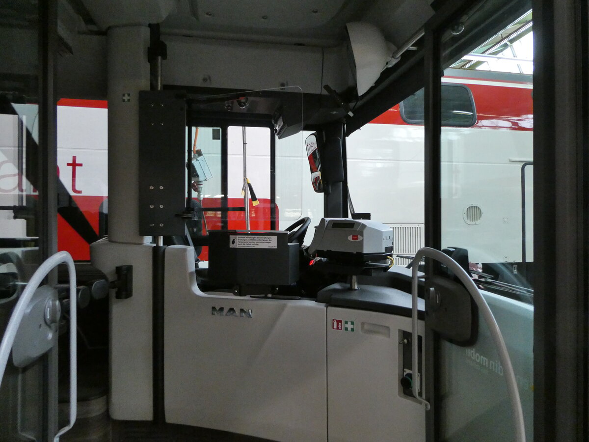 (236'133) - Engadin Bus, St. Moritz - Nr. 5 - MAN am 22. Mai 2022 in Olten, Industriewerk (Innenaufnahme)
