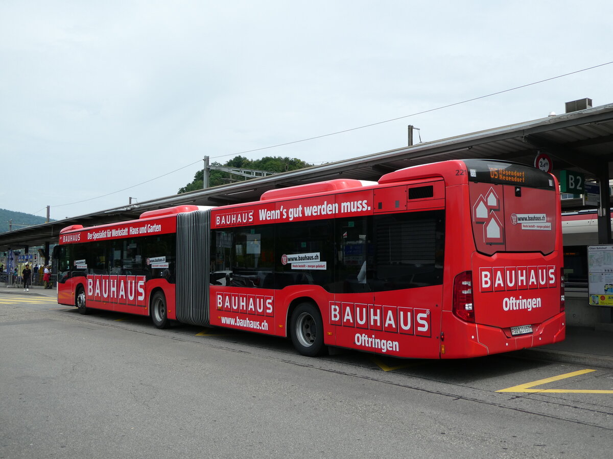 (236'180) - BOGG Wangen b.O. - Nr. 221/SO 120'657 - Mercedes am 22. Mai 2022 beim Bahnhof Olten