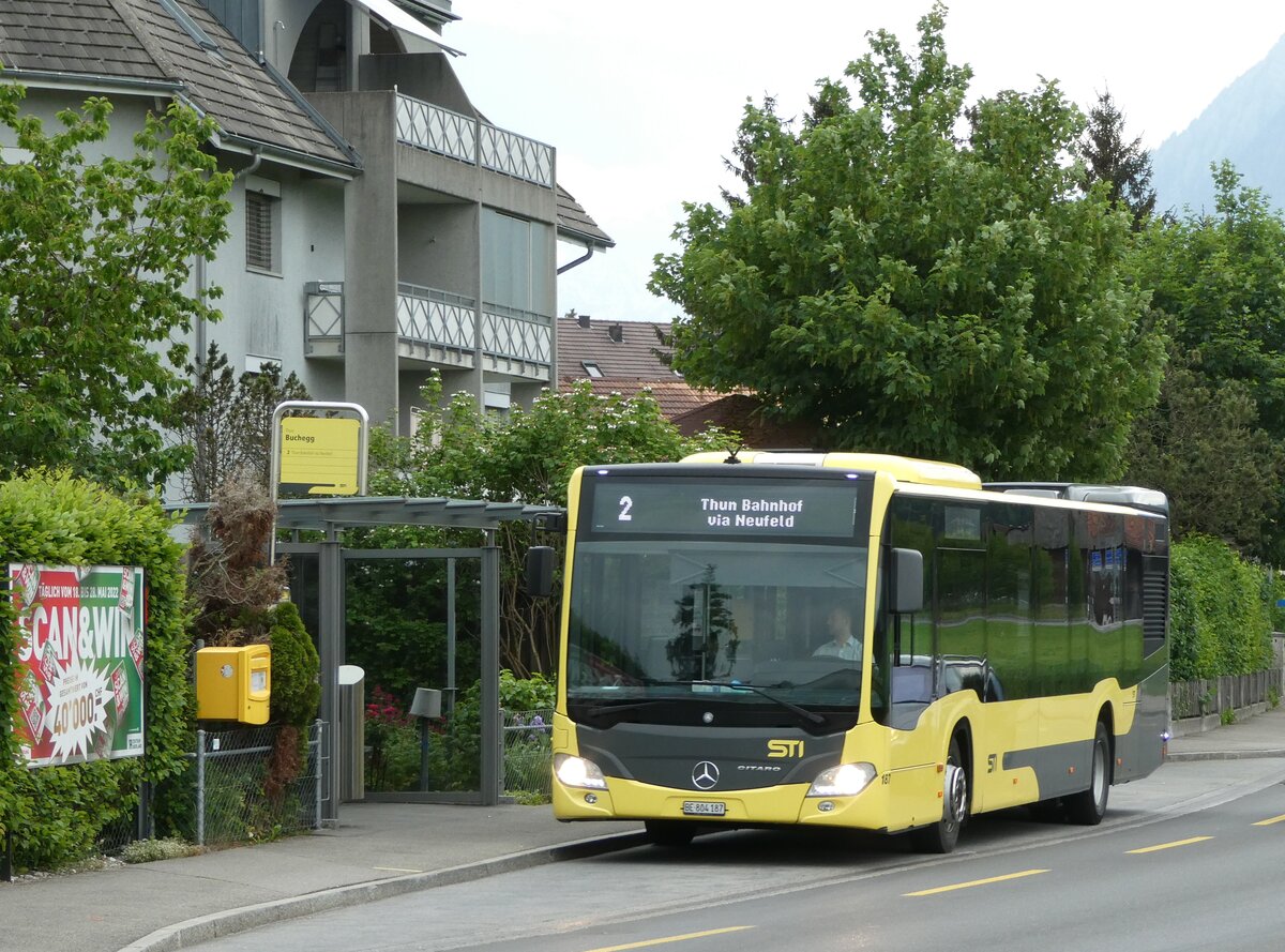 (236'194) - STI Thun - Nr. 187/BE 804'187 - Mercedes am 22. Mai 2022 in Thun, Buchegg