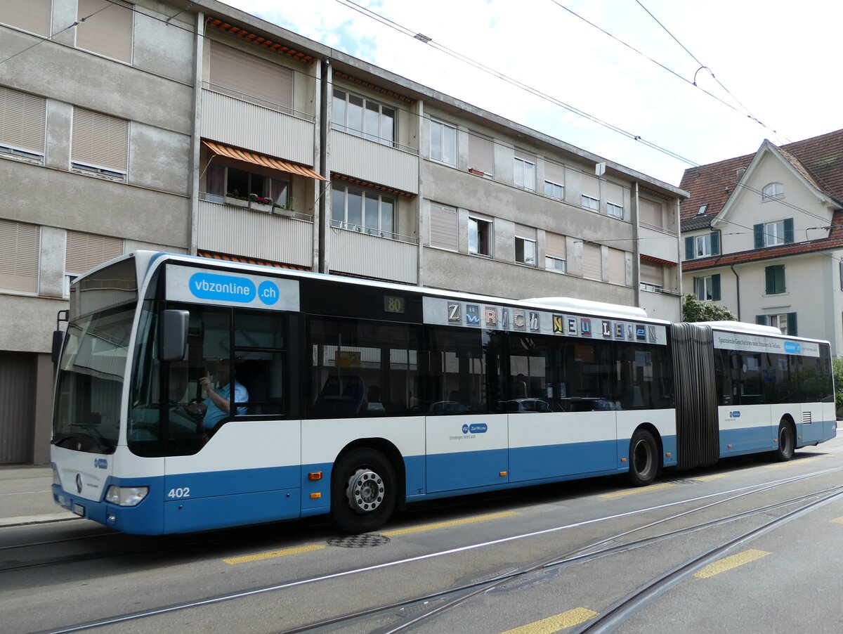 (236'389) - VBZ Zrich - Nr. 402/ZH 745'402 - Mercedes am 28. Mai 2022 in Zrich, Wartau