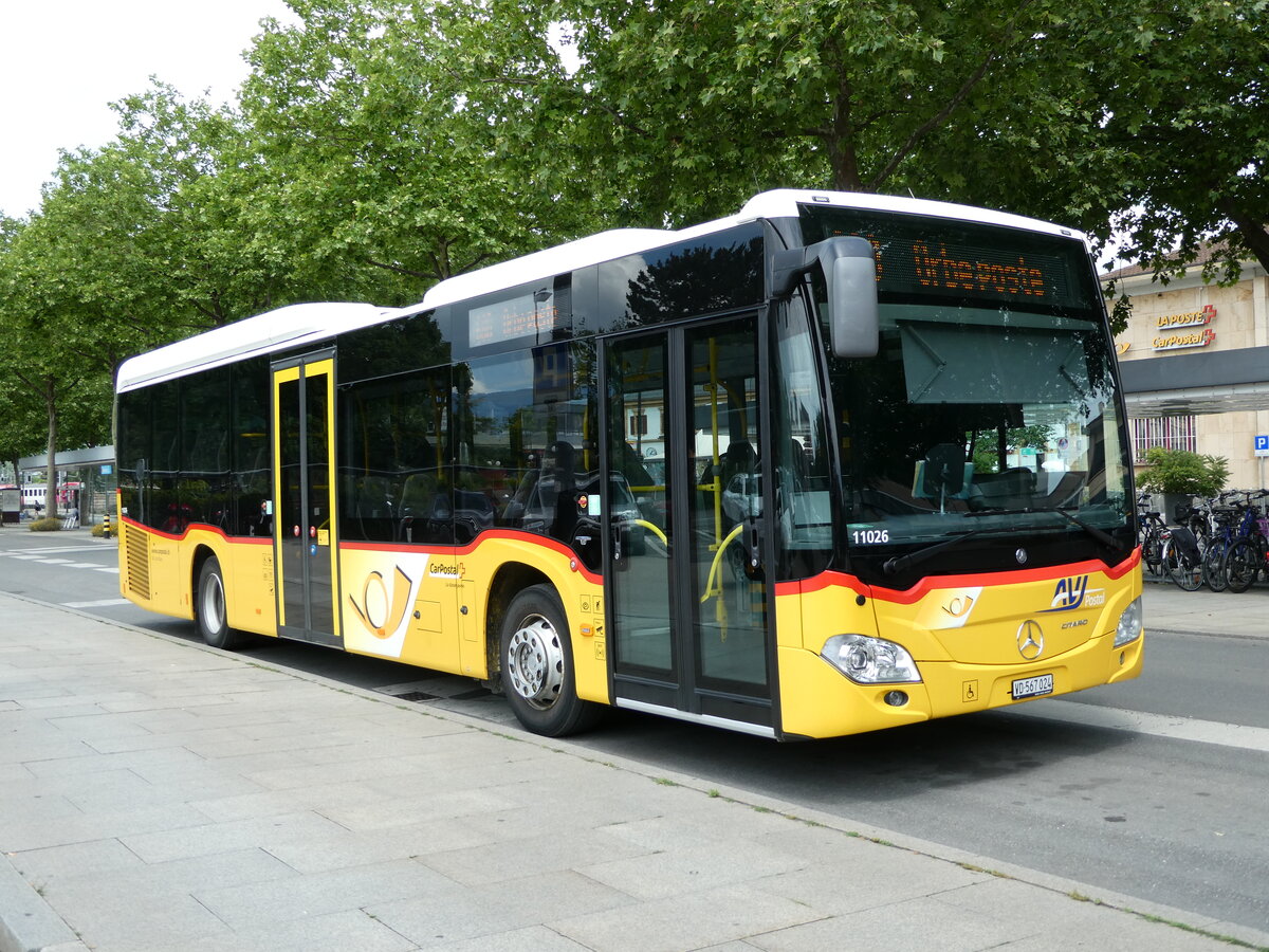 (236'979) - AVJ Les Bioux - VD 567'024 - Mercedes am 6. Juni 2022 beim Bahnhof Yverdon