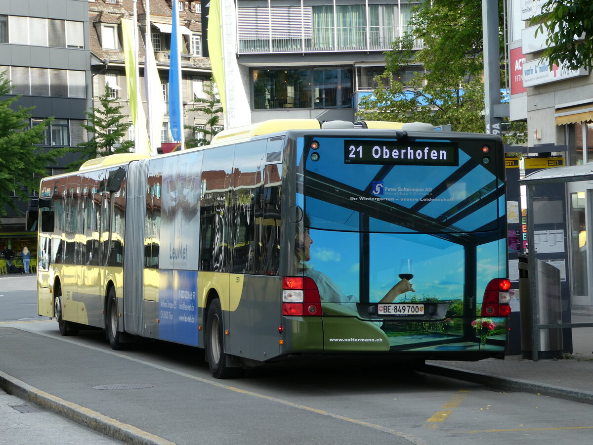 (236'998) - STI Thun - Nr. 700/BE 849'700 - MAN am 8. Juni 2022 beim Bahnhof Thun