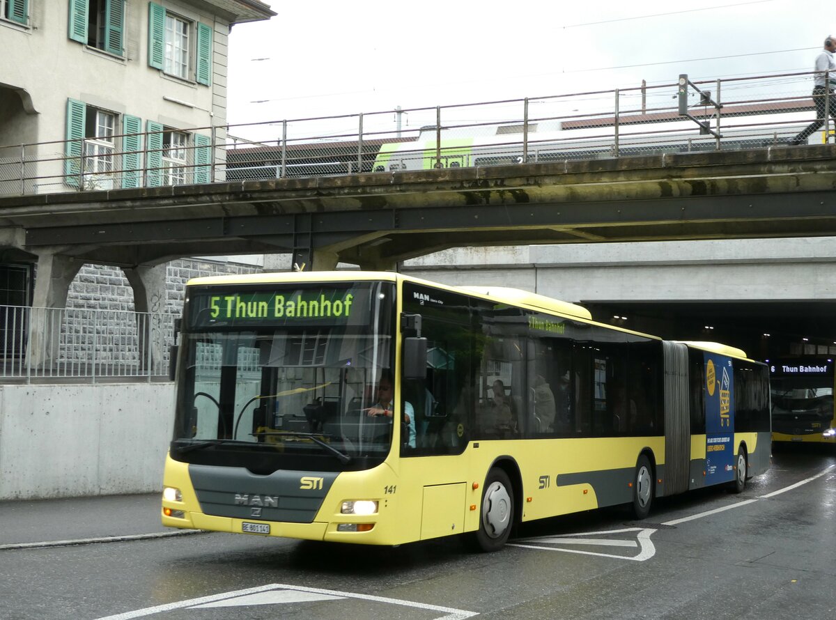 (237'373) - STI Thun - Nr. 141/BE 801'141 - MAN am 24. Juni 2022 in Thun, Frutigenstrasse