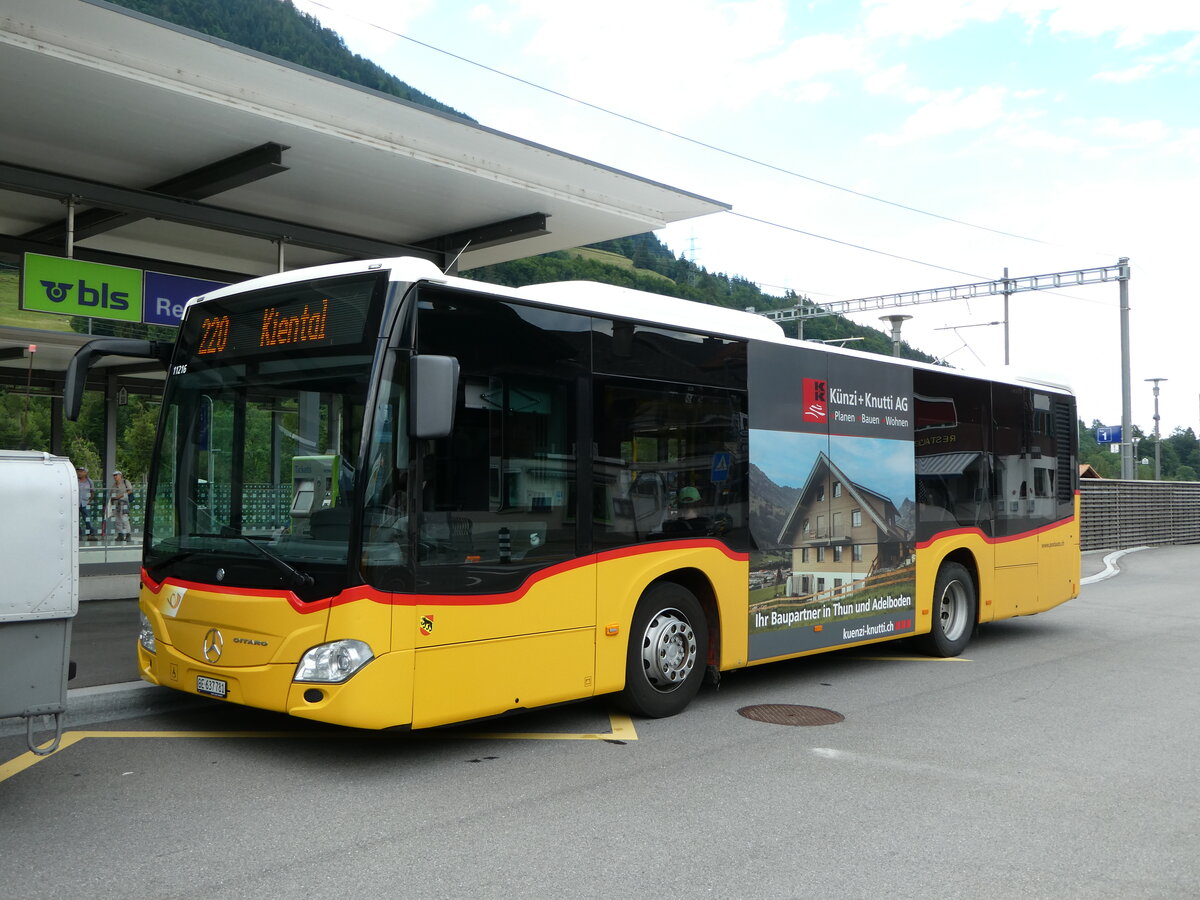 (237'508) - PostAuto Bern - BE 637'781 - Mercedes am 25. Juni 2022 beim Bahnhof Reichenbach