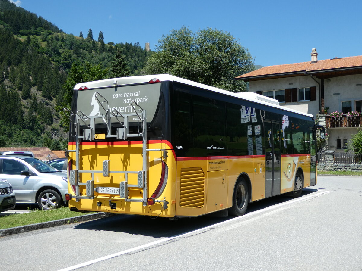 (237'781) - Gaudenz, Andeer - GR 163'711 - Iveco (ex Mark, Andeer) am 2. Juli 2022 in Andeer, Parkplatz