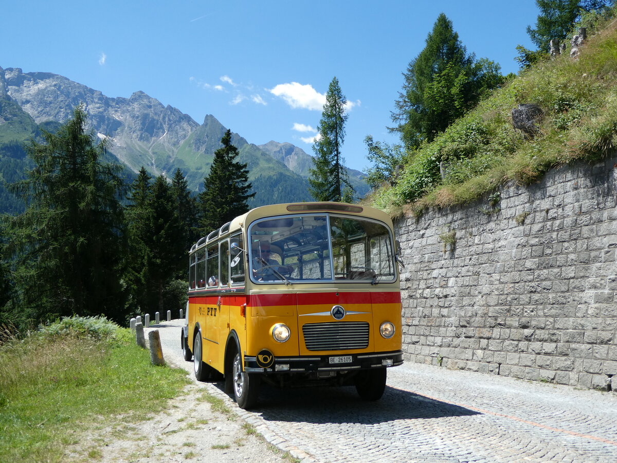 (237'962) - Schmid, Thrishaus - Nr. 9/BE 26'105 - Saurer/R&J (ex Geiger, Adelboden Nr. 9) am 10. Juli 2022 bei Airolo