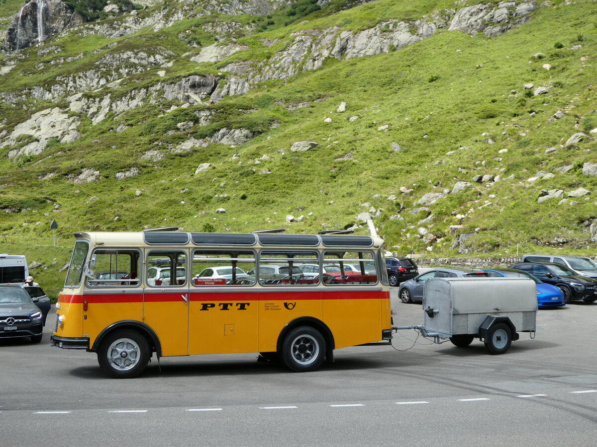 (237'991) - Schmid, Thrishaus - Nr. 9/BE 26'105 - Saurer/R&J (ex Geiger, Adelboden Nr. 9) am 10. Juli 2022 in Susten, Steingletscher