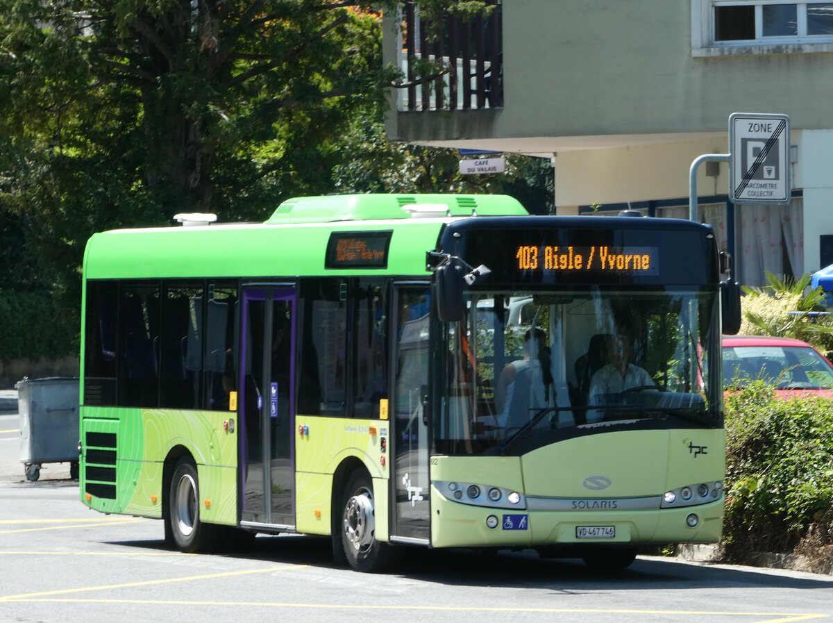 (238'145) - TPC Aigle - Nr. 682/VD 467'746 - Solaris am 16. Juli 2022 beim Bahnhof Monthey CFF