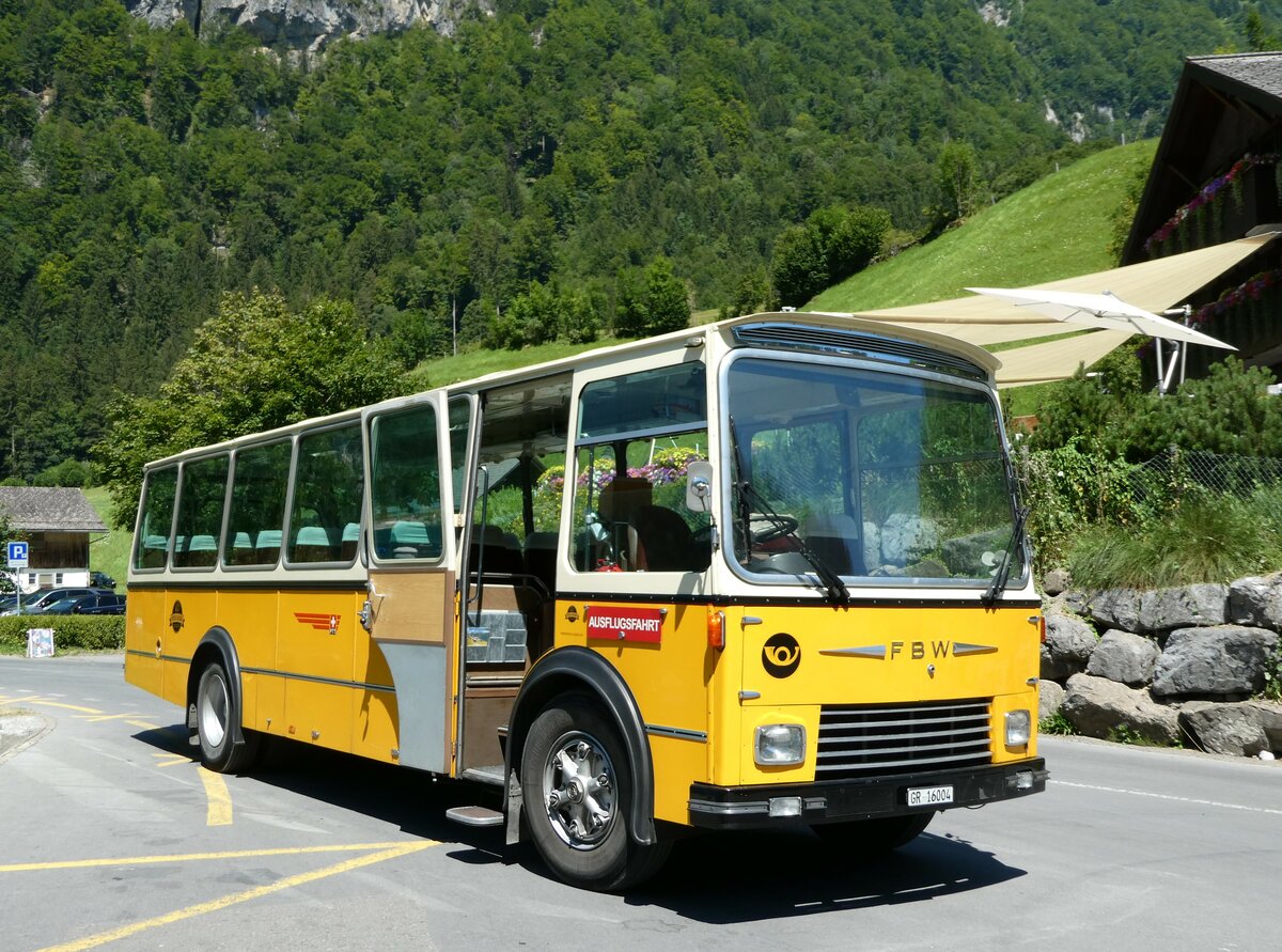 (238'236) - Wittwer, Chur - GR 16'004 - FBW/Gangloff (ex Eggenberger, Mriken; ex AVG Grindelwald Nr. 11; ex P 24'170) am 17. Juli 2022 in Klntal, Rhodanneberg