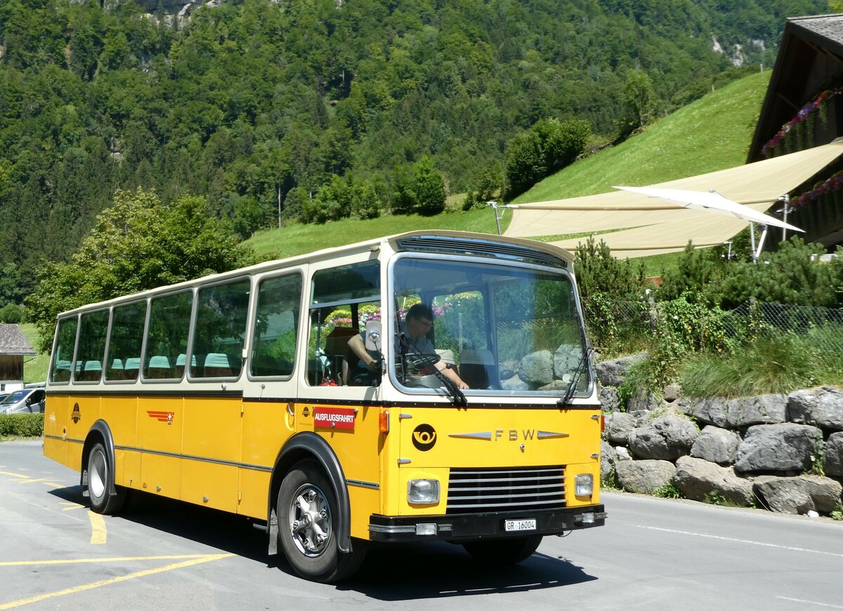 (238'240) - Wittwer, Chur - GR 16'004 - FBW/Gangloff (ex Eggenberger, Mriken; ex AVG Grindelwald Nr. 11; ex P 24'170) am 17. Juli 2022 in Klntal, Rhodannenberg