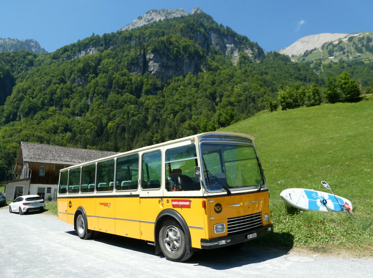 (238'253) - Wittwer, Chur - GR 16'004 - FBW/Gangloff (ex Eggenberger, Mriken; ex AVG Grindelwald Nr. 11; ex P 24'170) am 17. Juli 2022 in Klntal, Hotel Rhodannenberg