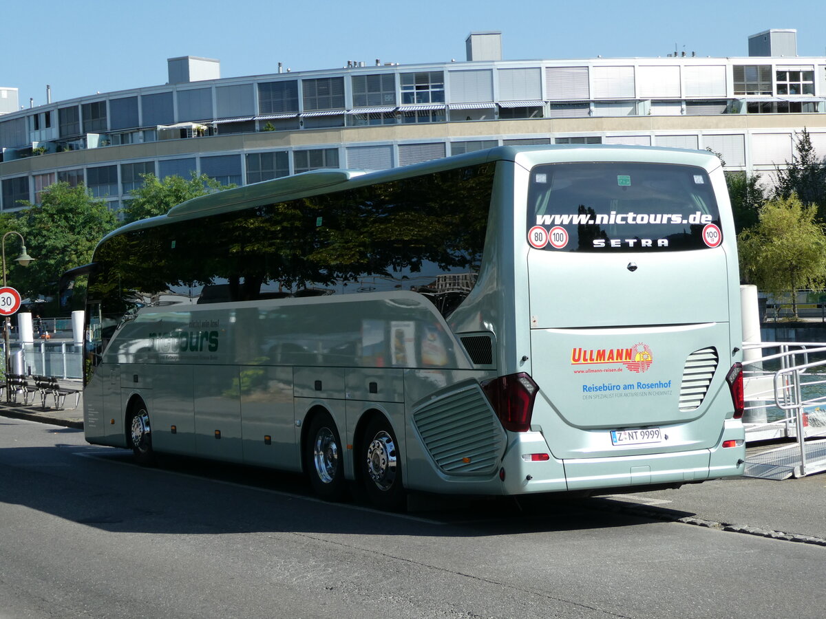 (238'291) - Aus Deutschland: Ullmann, Schwarzenberg - Z-NT 9999 - Setra am 18. Juli 2022 bei der Schifflndte Thun