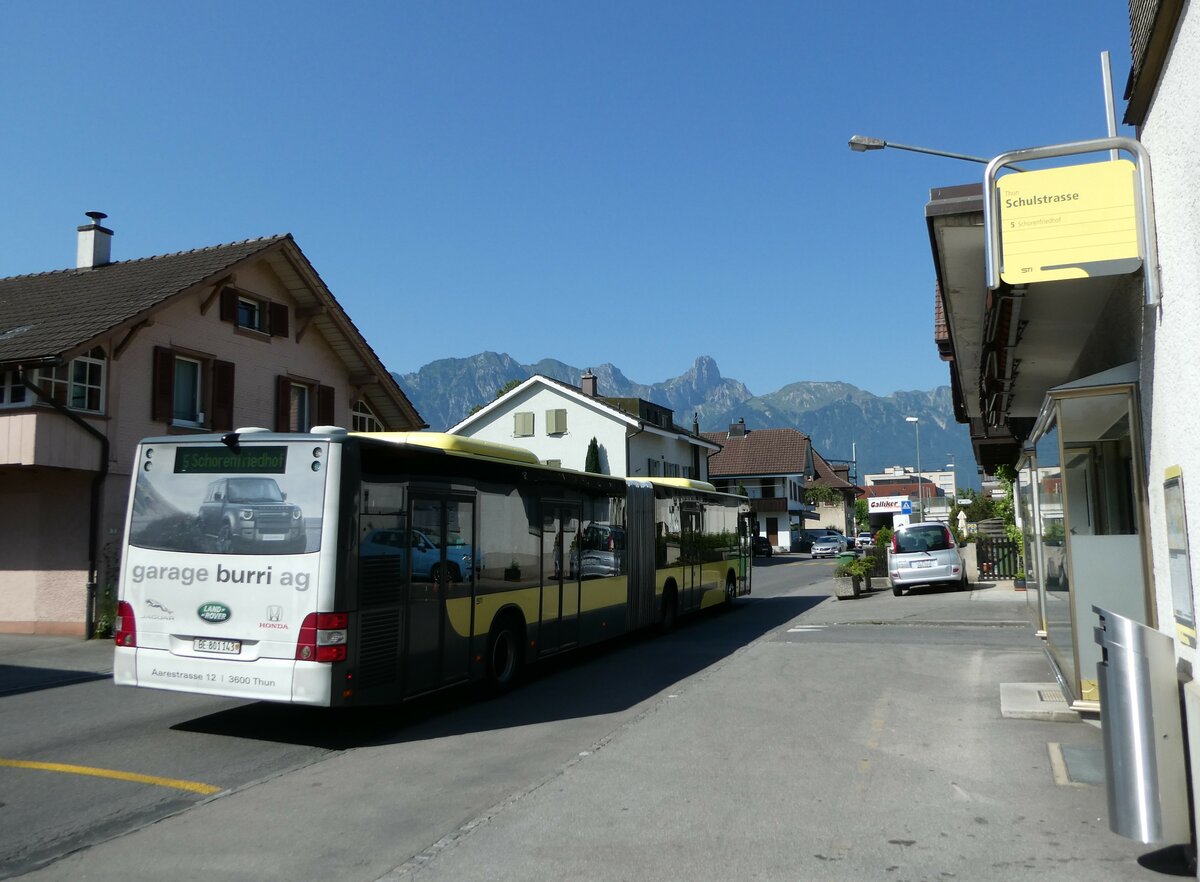 (238'294) - STI Thun - Nr. 143/BE 801'143 - MAN am 18. Juli 2022 in Thun, Schulstrasse