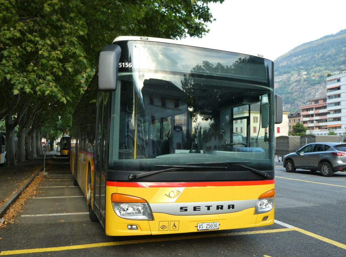 (238'348) - PostAuto Wallis - VS 25'030 - Setra (ex Anthamatten, Saas-Almagell) am 24. Juli 2022 in Brig, Garage