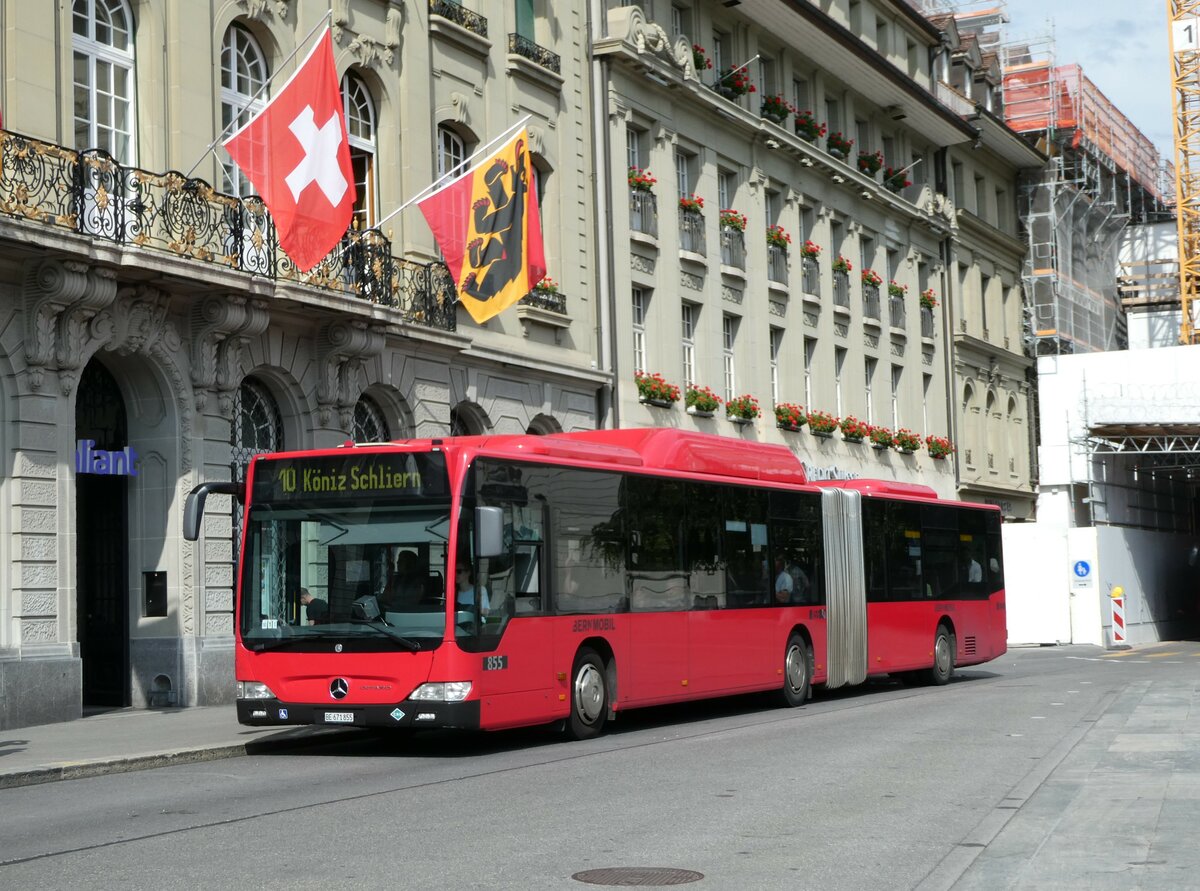 (238'512) - Bernmobil, Bern - Nr. 855/BE 671'855 - Mercedes am 28. Juli 2022 in Bern, Bundesplatz