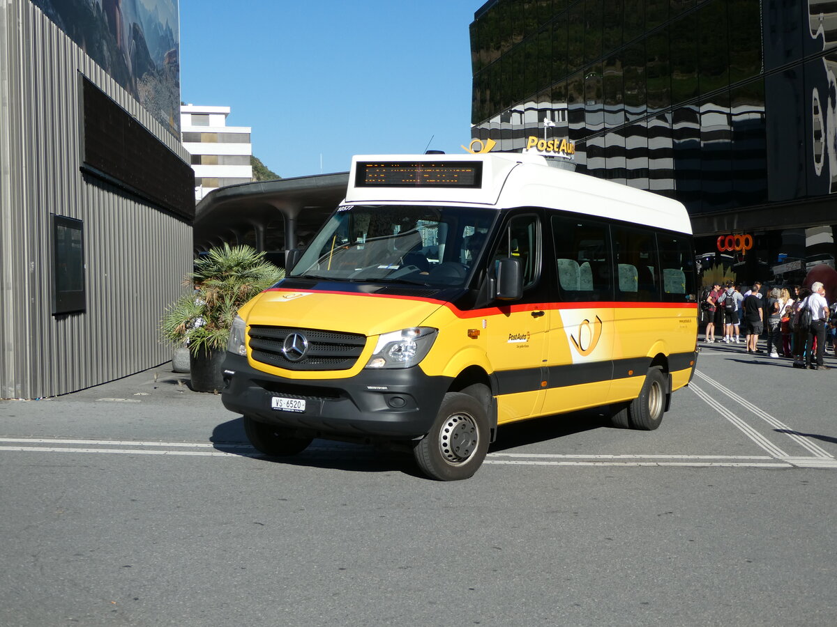 (238'646) - BUS-trans, Visp - VS 6520 - Mercedes (ex VS 450) am 31. Juli 2022 beim Bahnhof Visp