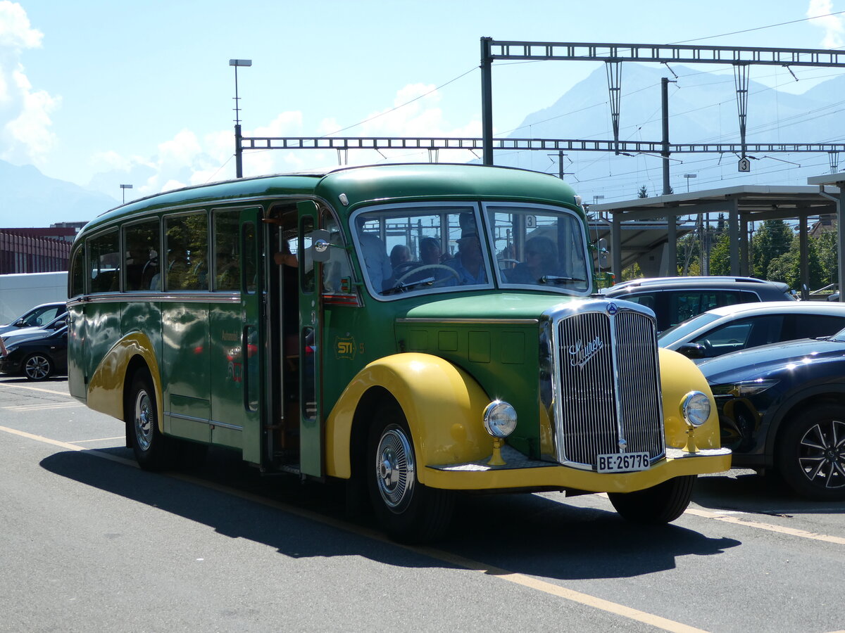 (238'979) - STI Thun - Nr. 15/BE 26'776 - Saurer/Gangloff (ex AvH Heimenschwand Nr. 5) am 9. August 2022 in Thun, CarTerminal